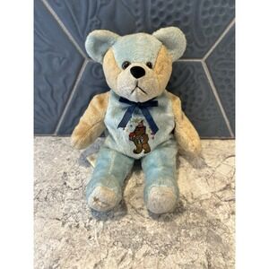 Holy Bears Celebration Series Birthday Boy Plush Teddy Bear Blue 8" Vintage